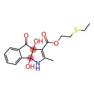 Indeno[1,2-b]pyrrole-3-carboxylic acid, 1,3a,4,8b-tetrahydro-3a,8b-dihydroxy-2-methyl-4-oxo-, 2-(ethylthio)ethyl ester