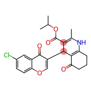 isopropyl 4-(6-chloro-4-oxo-4H-chromen-3-yl)-2-methyl-5-oxo-1,4,5,6,7,8-hexahydro-3-quinolinecarboxylate