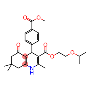 2-isopropoxyethyl 4-[4-(methoxycarbonyl)phenyl]-2,7,7-trimethyl-5-oxo-1,4,5,6,7,8-hexahydro-3-quinolinecarboxylate