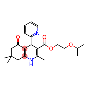 2-isopropoxyethyl 2,7,7-trimethyl-5-oxo-4-(2-pyridinyl)-1,4,5,6,7,8-hexahydro-3-quinolinecarboxylate