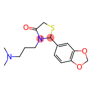 2-(1,3-benzodioxol-5-yl)-3-[3-(dimethylamino)propyl]-1,3-thiazolidin-4-one