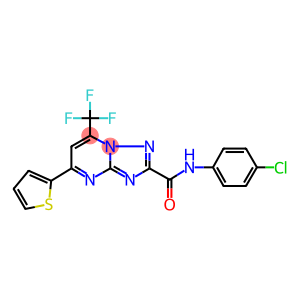 N-(4-chlorophenyl)-5-(2-thienyl)-7-(trifluoromethyl)[1,2,4]triazolo[1,5-a]pyrimidine-2-carboxamide