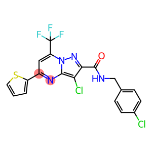 3-chloro-N-(4-chlorobenzyl)-5-(2-thienyl)-7-(trifluoromethyl)pyrazolo[1,5-a]pyrimidine-2-carboxamide