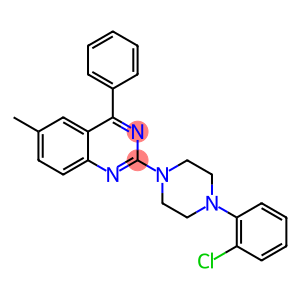 Quinazoline, 2-[4-(2-chlorophenyl)-1-piperazinyl]-6-methyl-4-phenyl-