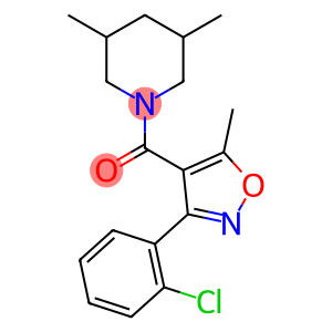 1-{[3-(2-chlorophenyl)-5-methyl-4-isoxazolyl]carbonyl}-3,5-dimethylpiperidine