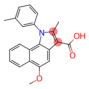 5-methoxy-2-methyl-1-(3-methylphenyl)-1H-benzo[g]indole-3-carboxylic acid