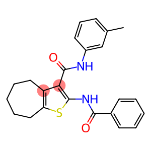 N-(3-methylphenyl)-2-[(phenylcarbonyl)amino]-5,6,7,8-tetrahydro-4H-cyclohepta[b]thiophene-3-carboxamide