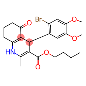 butyl 4-(2-bromo-4,5-dimethoxyphenyl)-2-methyl-5-oxo-1,4,5,6,7,8-hexahydro-3-quinolinecarboxylate