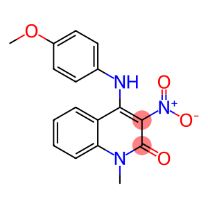 2(1H)-Quinolinone, 4-[(4-methoxyphenyl)amino]-1-methyl-3-nitro-