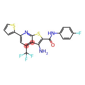 Thieno[2,3-b]pyridine-2-carboxamide, 3-amino-N-(4-fluorophenyl)-6-(2-thienyl)-4-(trifluoromethyl)-