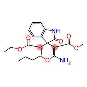 5'-ethyl 3'-methyl 2'-amino-1,3-dihydro-6'-propyl-2-oxospiro[2H-indole-3,4'-(4'H)-pyran]-3',5'-dicarboxylate