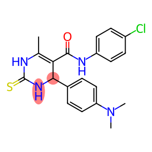 N-(4-chlorophenyl)-4-(4-(dimethylamino)phenyl)-6-methyl-2-thioxo-1,2,3,4-tetrahydropyrimidine-5-carboxamide