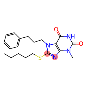 3-methyl-8-(pentylthio)-7-(3-phenylpropyl)-3,7-dihydro-1H-purine-2,6-dione