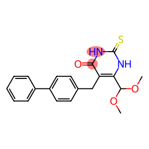 4(1H)-Pyrimidinone,5-([1,1'-biphenyl]-4-ylmethyl)-6-(dimethoxymethyl)-2,3-dihydro-2-thioxo-