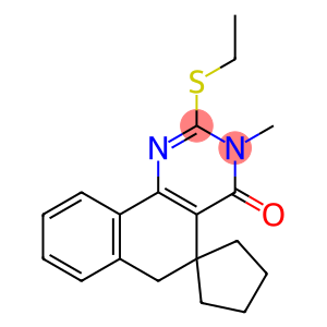 2-(ethylsulfanyl)-3-methyl-5,6-dihydrospiro(benzo[h]quinazoline-5,1'-cyclopentane)-4(3H)-one