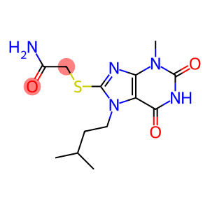 2-((7-isopentyl-3-methyl-2,6-dioxo-2,3,6,7-tetrahydro-1H-purin-8-yl)thio)acetamide