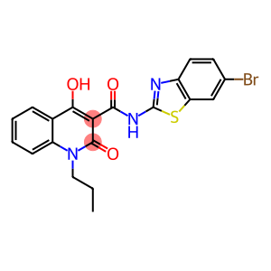3-Quinolinecarboxamide, N-(6-bromo-2-benzothiazolyl)-1,2-dihydro-4-hydroxy-2-oxo-1-propyl-