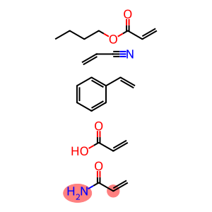 2-Propenoic acid, polymer with butyl 2-propenoate, ethenylbenzene, 2-propenamide and 2-propenenitrile