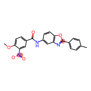 3-nitro-4-methoxy-N-[2-(4-methylphenyl)-1,3-benzoxazol-5-yl]benzamide