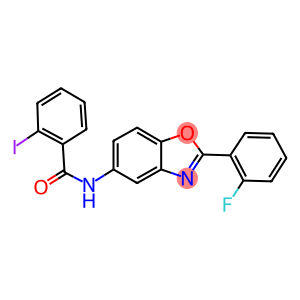 N-[2-(2-fluorophenyl)-1,3-benzoxazol-5-yl]-2-iodobenzamide