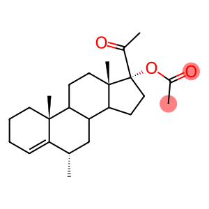 Pregn-4-en-20-one, 17-(acetyloxy)-6-methyl-, (6α)-