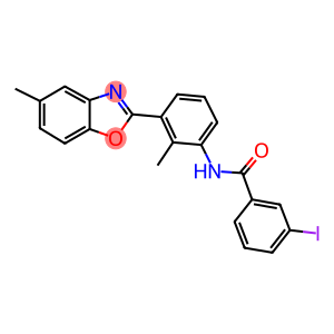 3-iodo-N-[2-methyl-3-(5-methyl-1,3-benzoxazol-2-yl)phenyl]benzamide