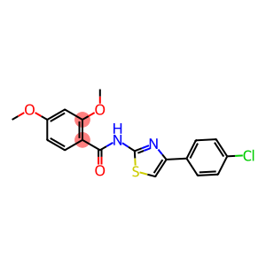 N-[4-(4-chlorophenyl)-1,3-thiazol-2-yl]-2,4-dimethoxybenzamide