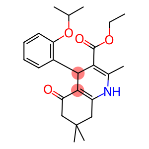 ethyl 4-(2-isopropoxyphenyl)-2,7,7-trimethyl-5-oxo-1,4,5,6,7,8-hexahydro-3-quinolinecarboxylate