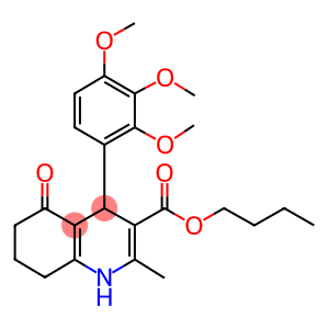 butyl 2-methyl-5-oxo-4-(2,3,4-trimethoxyphenyl)-1,4,5,6,7,8-hexahydro-3-quinolinecarboxylate