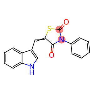 2,4-Thiazolidinedione, 5-(1H-indol-3-ylmethylene)-3-phenyl-