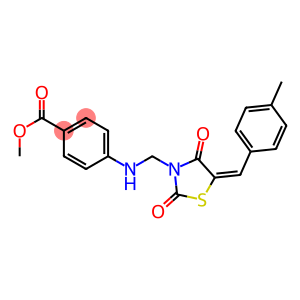 methyl 4-({[5-(4-methylbenzylidene)-2,4-dioxo-1,3-thiazolidin-3-yl]methyl}amino)benzoate