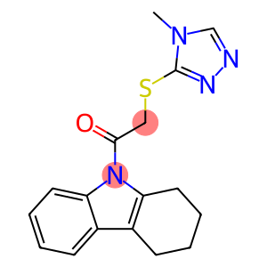 Ethanone, 2-[(4-methyl-4H-1,2,4-triazol-3-yl)thio]-1-(1,2,3,4-tetrahydro-9H-carbazol-9-yl)-