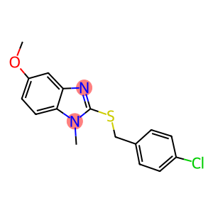 2-[(4-chlorobenzyl)sulfanyl]-1-methyl-1H-benzimidazol-5-yl methyl ether