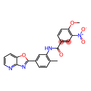 3-nitro-4-methoxy-N-(2-methyl-5-[1,3]oxazolo[4,5-b]pyridin-2-ylphenyl)benzamide