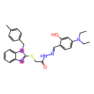 N'-[4-(diethylamino)-2-hydroxybenzylidene]-2-{[1-(4-methylbenzyl)-1H-benzimidazol-2-yl]sulfanyl}acetohydrazide