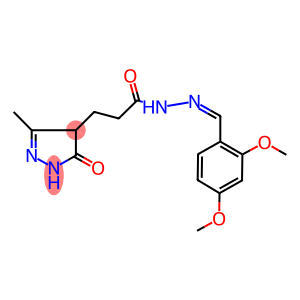 N'-(2,4-dimethoxybenzylidene)-3-(3-methyl-5-oxo-4,5-dihydro-1H-pyrazol-4-yl)propanohydrazide