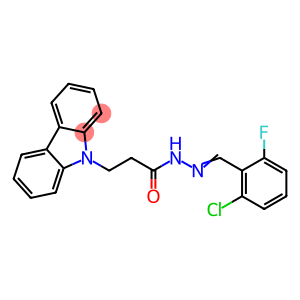 (E)-3-(9H-carbazol-9-yl)-N-(2-chloro-6-fluorobenzylidene)propanehydrazide
