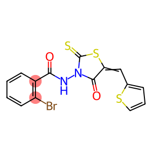 Benzamide, 2-bromo-N-[4-oxo-5-(2-thienylmethylene)-2-thioxo-3-thiazolidinyl]-