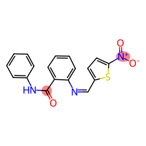 2-[({5-nitro-2-thienyl}methylene)amino]-N-phenylbenzamide