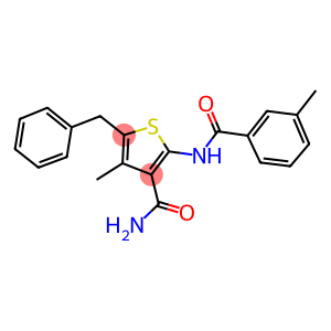 5-benzyl-4-methyl-2-[(3-methylbenzoyl)amino]-3-thiophenecarboxamide