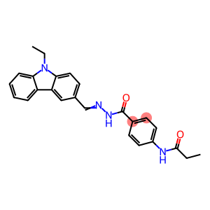 N-[4-({2-[(9-ethyl-9H-carbazol-3-yl)methylene]hydrazino}carbonyl)phenyl]propanamide