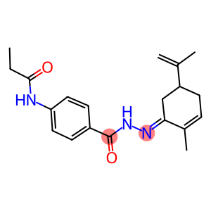 N-(4-{[2-(5-isopropenyl-2-methyl-2-cyclohexen-1-ylidene)hydrazino]carbonyl}phenyl)propanamide