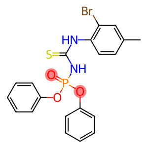 Phosphoramidic acid, [(2-bromo-p-tolyl)thiocarbamoyl]-,diphenyl ester (7CI,8CI)
