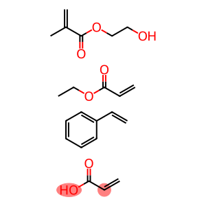 2-Propenoic acid, 2-methyl-, 2-hydroxyethyl ester, polymer with ethenylbenzene, ethyl 2-propenoate and 2-propenoic acid