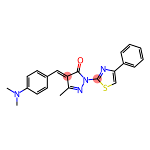 4-[4-(dimethylamino)benzylidene]-5-methyl-2-(4-phenyl-1,3-thiazol-2-yl)-2,4-dihydro-3H-pyrazol-3-one