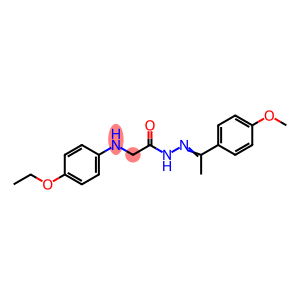 2-[(4-ethoxyphenyl)amino]-N'-[1-(4-methoxyphenyl)ethylidene]acetohydrazide (non-preferred name)