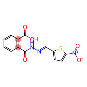 2-({(2E)-2-[(5-nitrothiophen-2-yl)methylidene]hydrazinyl}carbonyl)benzoic acid