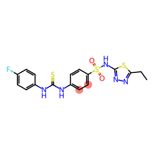 N-(5-ethyl-1,3,4-thiadiazol-2-yl)-4-({[(4-fluorophenyl)amino]carbonothioyl}amino)benzenesulfonamide