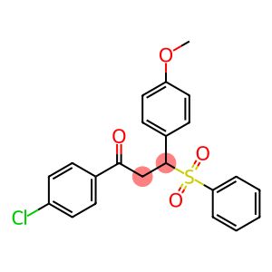 1-(4-chlorophenyl)-3-(4-methoxyphenyl)-3-(phenylsulfonyl)propan-1-one