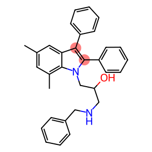 1-(benzylamino)-3-(5,7-dimethyl-2,3-diphenyl-1H-indol-1-yl)-2-propanol